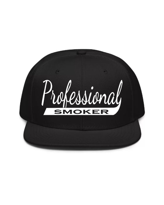 Professional Smoker SnapBack Hat Black/White